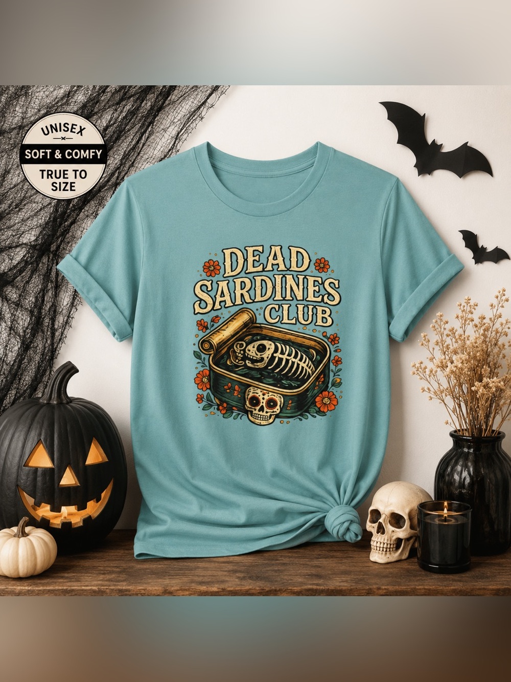 Halloween Dead Sardines Club T-Shirt.